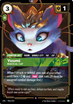 Yuumi - Magical Cat (056/219) - Unleashed Foil | Grognard Games
