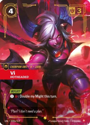 Vi - Hotheaded (Alternate Art) (030a/219) - Unleashed Foil | Grognard Games