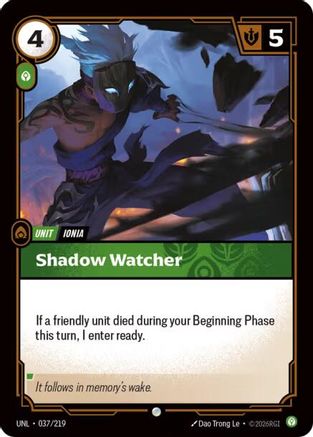 Shadow Watcher (037/219) - Unleashed Foil | Grognard Games