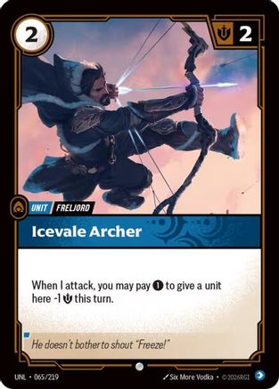 Icevale Archer (065/219) - Unleashed Foil | Grognard Games
