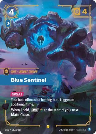 Blue Sentinel (Alternate Art) (087a/219) - Unleashed Foil | Grognard Games