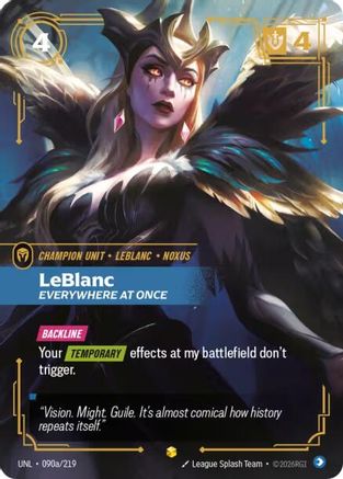 LeBlanc - Everywhere At Once (Alternate Art) (090a/219) - Unleashed Foil | Grognard Games