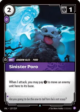 Sinister Poro (137/219) - Unleashed | Grognard Games