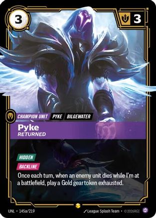 Pyke - Returned (Alternate Art) (145a/219) - Unleashed Foil | Grognard Games