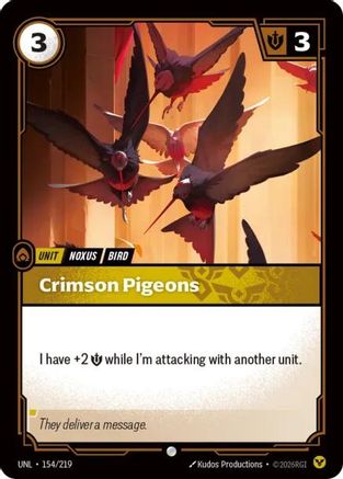 Crimson Pigeons (154/219) - Unleashed | Grognard Games