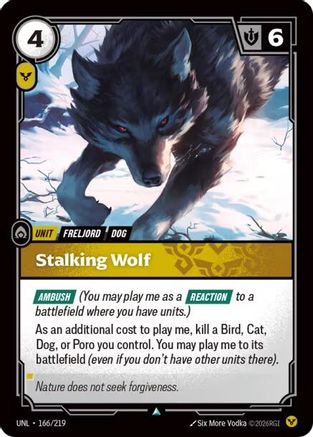 Stalking Wolf (166/219) - Unleashed | Grognard Games