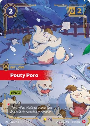 Pouty Poro (Overnumbered) (220/219) - Unleashed Foil | Grognard Games