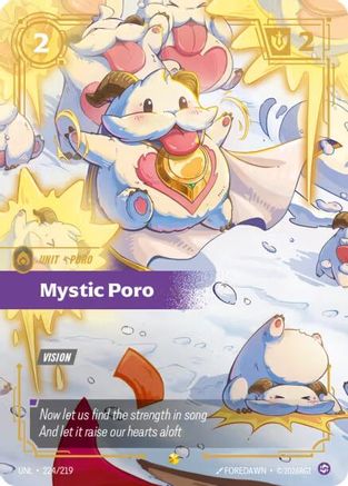 Mystic Poro (Overnumbered) (224/219) - Unleashed Foil | Grognard Games
