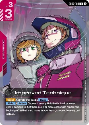 Improved Technique (WCS26-27 Participation Pack Vol.1) - Gundam Promotional Cards (GD03-109) Holofoil | Grognard Games