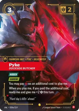 Pyke - Dockside Butcher (Alternate Art) (028a/219) - Unleashed Foil | Grognard Games