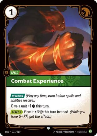 Combat Experience (031/219) - Unleashed | Grognard Games