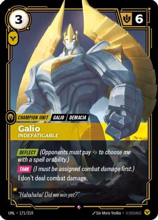Galio - Indefatigable (171/219) - Unleashed Foil | Grognard Games