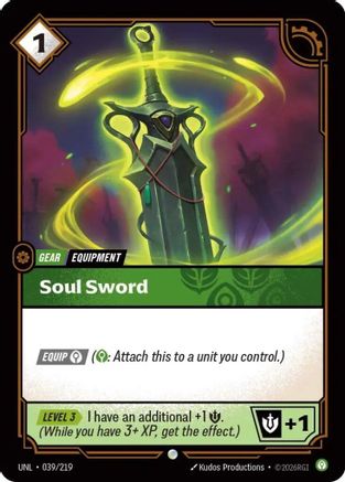 Soul Sword (039/219) - Unleashed Foil | Grognard Games