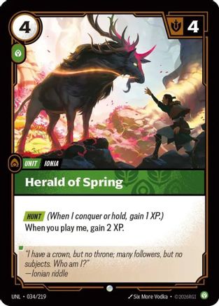 Herald of Spring (034/219) - Unleashed Foil | Grognard Games