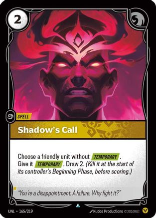 Shadow's Call (165/219) - Unleashed | Grognard Games