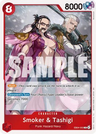 Smoker & Tashigi (EB04-003) - Adventure on Kami's Island Foil | Grognard Games