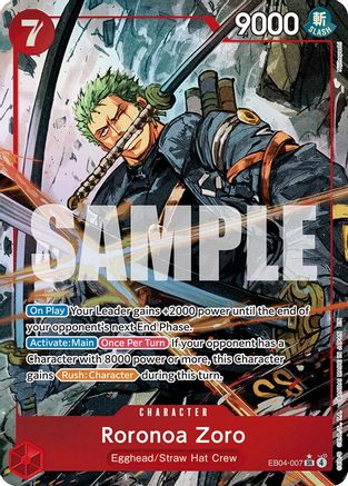 Roronoa Zoro (EB04-007) (Alternate Art) (EB04-007) - Adventure on Kami's Island Foil | Grognard Games