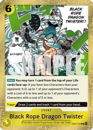 Black Rope Dragon Twister (EB04-059) - Adventure on Kami's Island Foil | Grognard Games