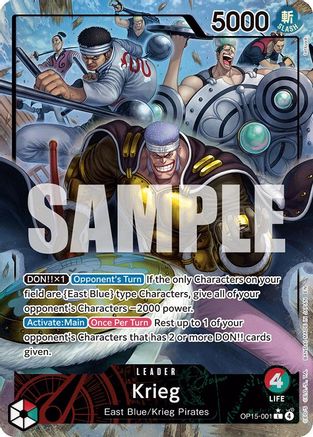 Krieg (OP15-001) (Alternate Art) (OP15-001) - Adventure on Kami's Island Foil | Grognard Games