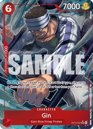 Gin (Alternate Art) (OP15-007) - Adventure on Kami's Island Foil | Grognard Games