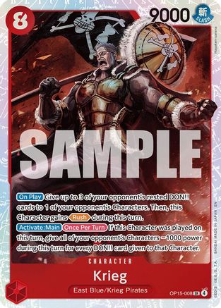 Krieg (OP15-008) (OP15-008) - Adventure on Kami's Island Foil | Grognard Games