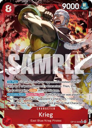 Krieg (OP15-008) (Alternate Art) (OP15-008) - Adventure on Kami's Island Foil | Grognard Games