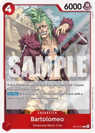 Bartolomeo (OP15-014) - Adventure on Kami's Island Foil | Grognard Games