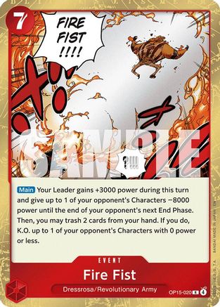 Fire Fist (OP15-020) - Adventure on Kami's Island Foil | Grognard Games