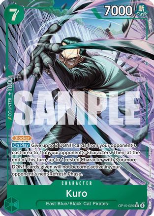 Kuro (Alternate Art) (OP15-025) - Adventure on Kami's Island Foil | Grognard Games