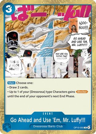 Go Ahead and Use 'Em, Mr. Luffy!!! (OP15-055) - Adventure on Kami's Island Foil | Grognard Games