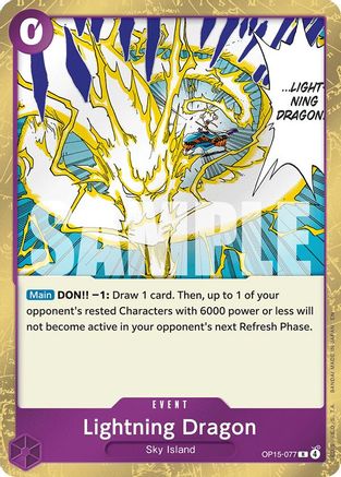 Lightning Dragon (OP15-077) - Adventure on Kami's Island Foil | Grognard Games