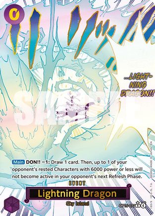 Lightning Dragon (Alternate Art) (OP15-077) - Adventure on Kami's Island Foil | Grognard Games