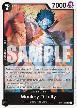 Monkey.D.Luffy (OP15-092) (OP15-092) - Adventure on Kami's Island Foil | Grognard Games