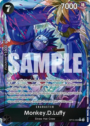 Monkey.D.Luffy (OP15-092) (Alternate Art) (OP15-092) - Adventure on Kami's Island Foil | Grognard Games
