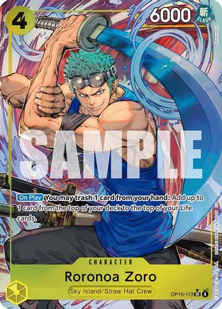 Roronoa Zoro (OP15-113) (Alternate Art) (OP15-113) - Adventure on Kami's Island Foil | Grognard Games