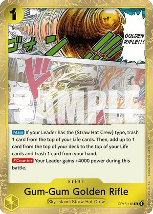 Gum-Gum Golden Rifle (OP15-16) - Adventure on Kami's Island Foil | Grognard Games