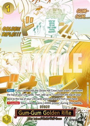 Gum-Gum Golden Rifle (Alternate Art) (OP15-116) - Adventure on Kami's Island Foil | Grognard Games