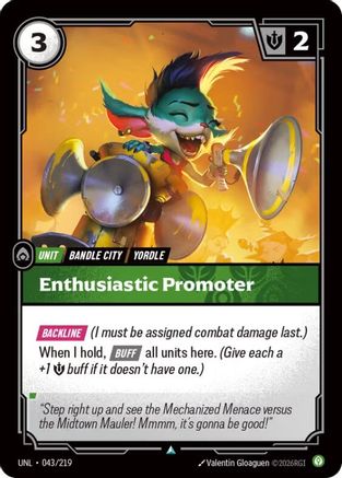 Enthusiastic Promoter (043/219) - Unleashed Foil | Grognard Games