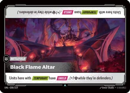 Black Flame Altar (208/219) - Unleashed | Grognard Games