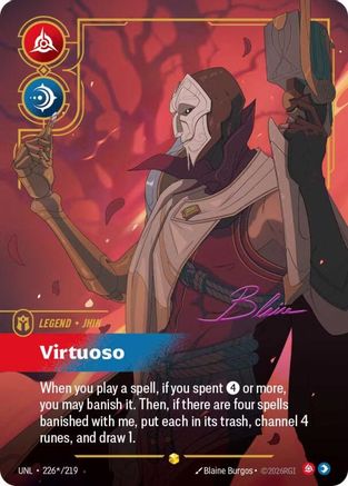 Jhin - Virtuoso (Signature) (226*/219) - Unleashed Foil | Grognard Games