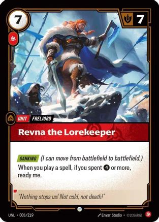 Revna the Lorekeeper (005/219) - Unleashed | Grognard Games