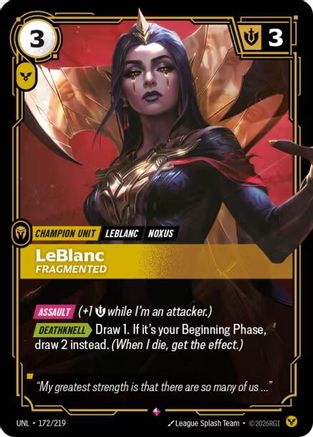LeBlanc - Fragmented (172/219) - Unleashed Foil | Grognard Games