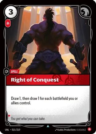 Right of Conquest (015/219) - Unleashed | Grognard Games