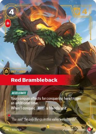 Red Brambleback (Alternate Art) (029a/219) - Unleashed Foil | Grognard Games