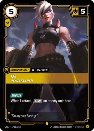 Vi - Peacekeeper (Alternate Art) (176a/219) - Unleashed Foil | Grognard Games