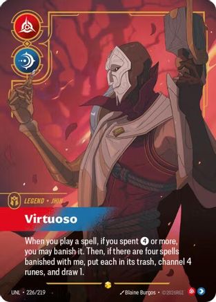 Jhin - Virtuoso (Overnumbered) (226/219) - Unleashed Foil | Grognard Games