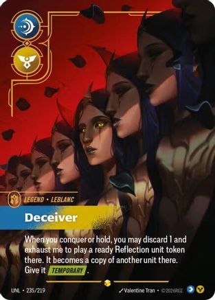 LeBlanc - Deceiver (Overnumbered) (235/219) - Unleashed Foil | Grognard Games