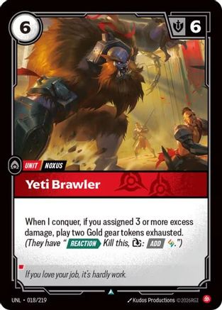 Yeti Brawler (018/219) - Unleashed | Grognard Games