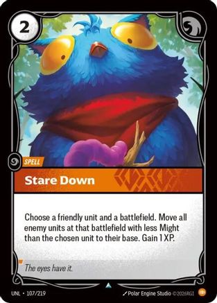 Stare Down (107/219) - Unleashed | Grognard Games