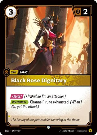 Black Rose Dignitary (152/219) - Unleashed | Grognard Games